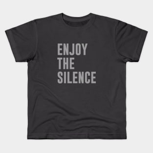 Enjoy The Silence, big, silver Kids T-Shirt